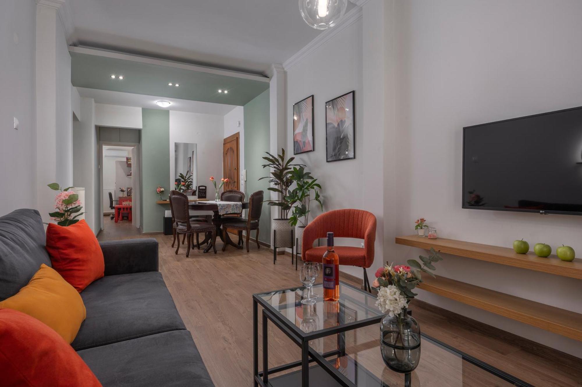 Estia Thessaloniki Apartment, Cozy, Spacious, Sunny, 2 Rooms-5 Beds Eksteriør bilde